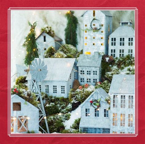 metal village house|Amazon.com: Galvanized Christmas Village.